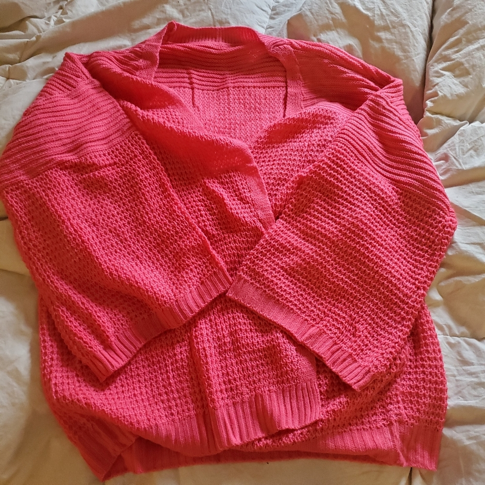 Coral pink sweater. No pockets.  Knit. New never worn. Sz 3x